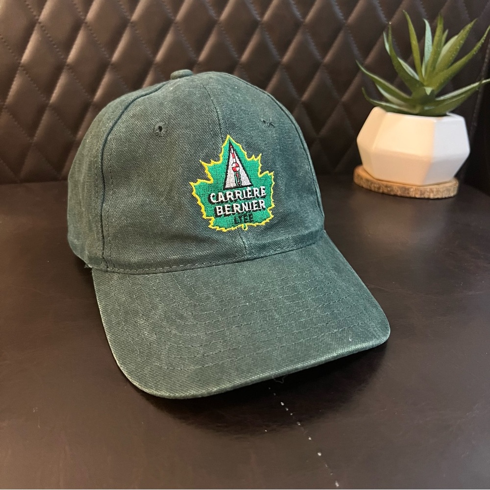 VINTAGE TOUGH CANVAS FOREST GREEN MENS HAT